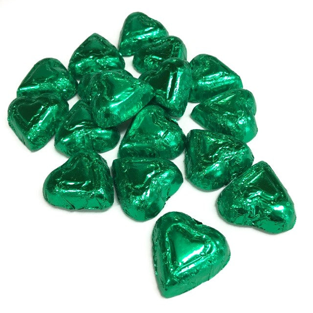 Green Foil Hearts