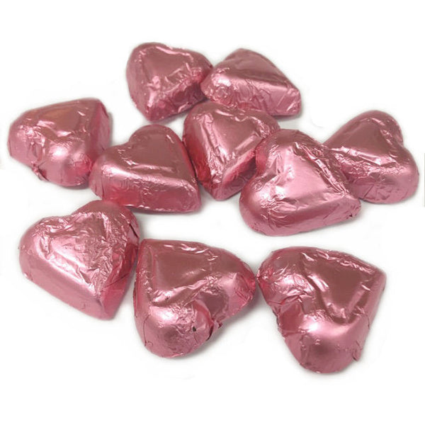 Pink Foil Hearts (Milk Chocolate)