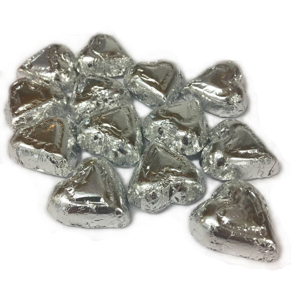 Silver Foil Hearts (Milk Chocolate)